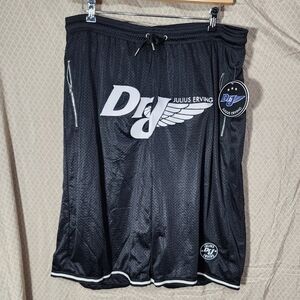 Dr. J  Julius Erving Black Basketball Shorts Men's 5XL New With Tags